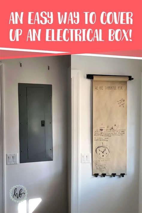 diy coverups for electrical boxes|large electrical panel cover ideas.